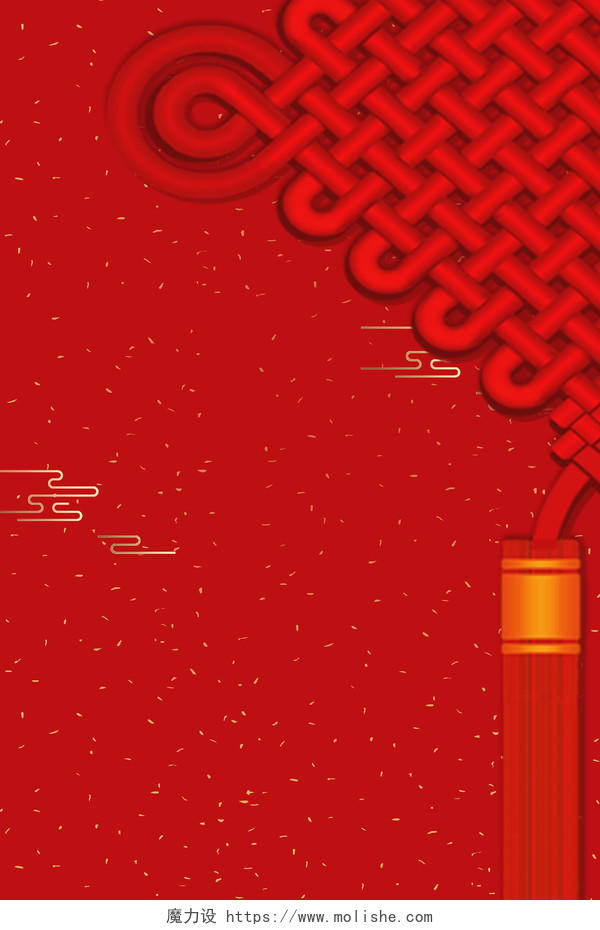 红色中国结小年新年春节背景素材